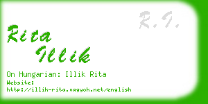 rita illik business card